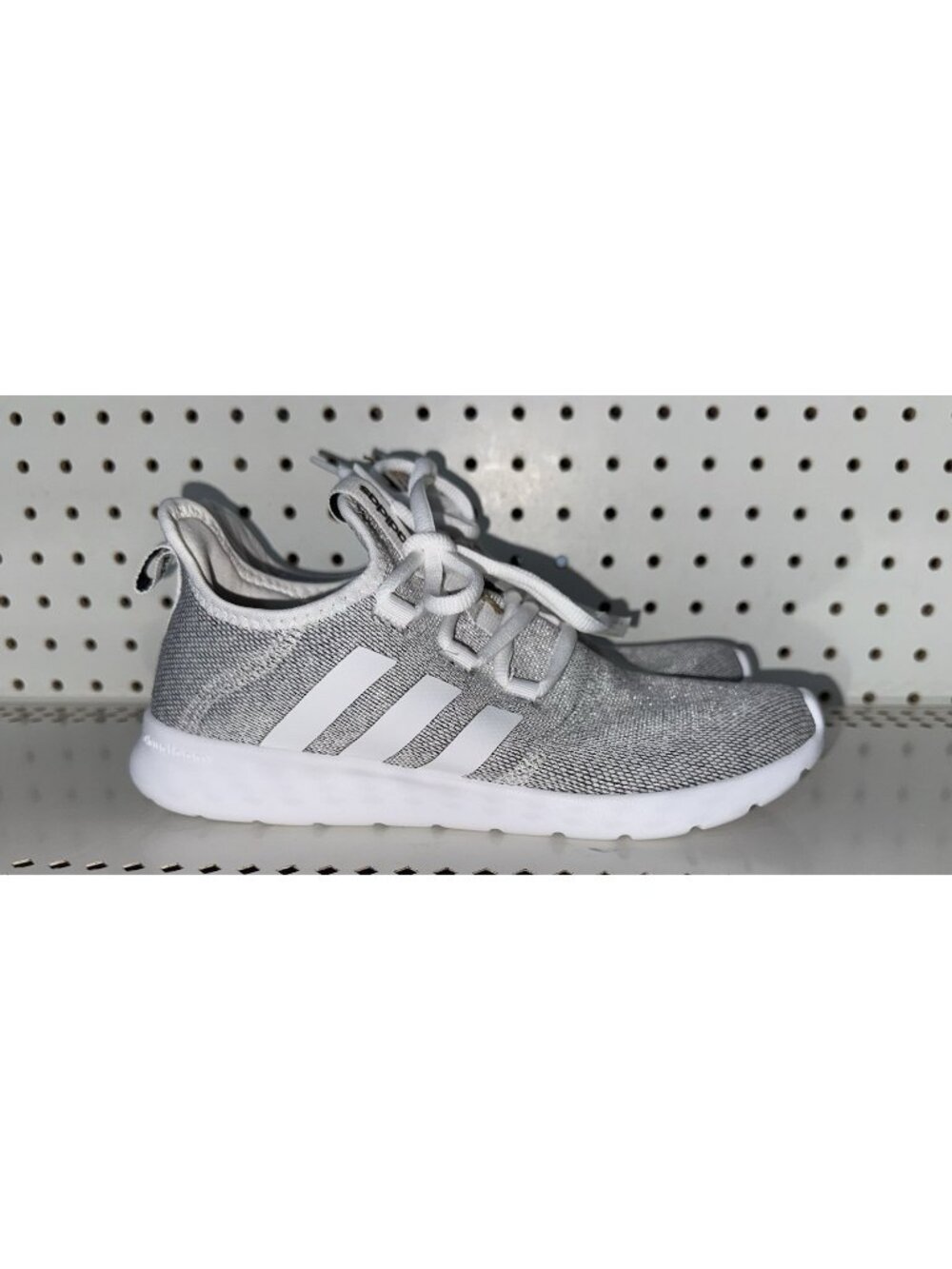 Adidas Cloudfoam Pure 2.0 Womens Athletic Running Shoes Size 8 White Black